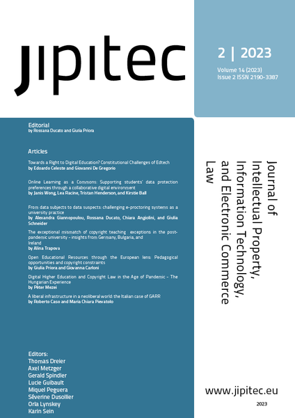 JIPITEC 14 (2) 2023 Cover